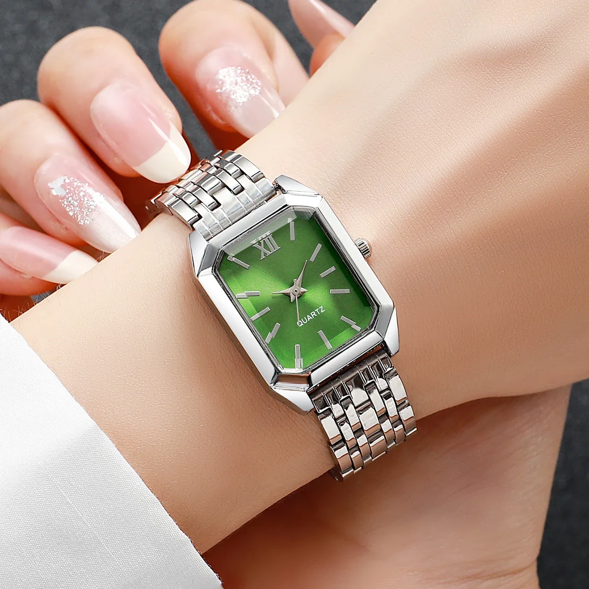 Surprise Blind Box Women Watch Random Luxury Square Quartz Wristwatch Metal Steel Strap Ladies Fashion Dress Watch view 6