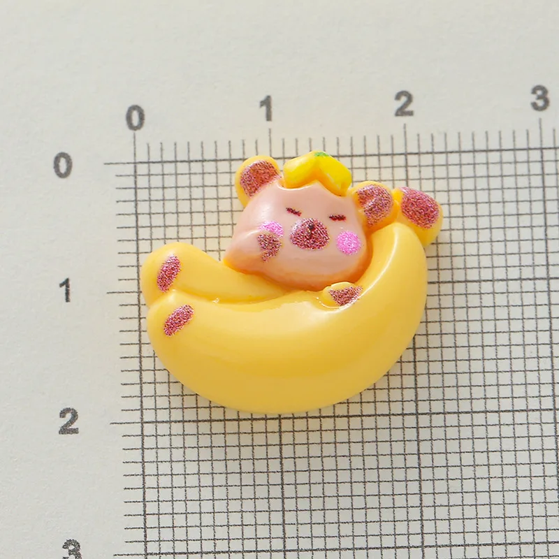 5 個樹脂アクセサリー卸売クリーム接着剤 DIY ジュエリー装飾ヘアピン穴靴バックル漫画かわいいカピベビー