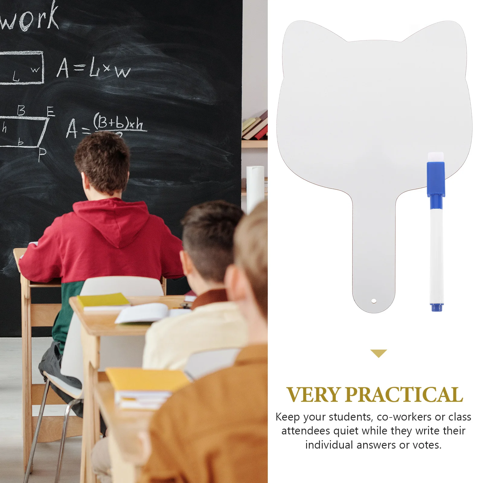 

1 set DryEraseBoardChildrenScribbleDrawingPadDoubleSideReusableClassroomWhiteBoardsPortableAnswerStudentPaddlesLong ServingLife