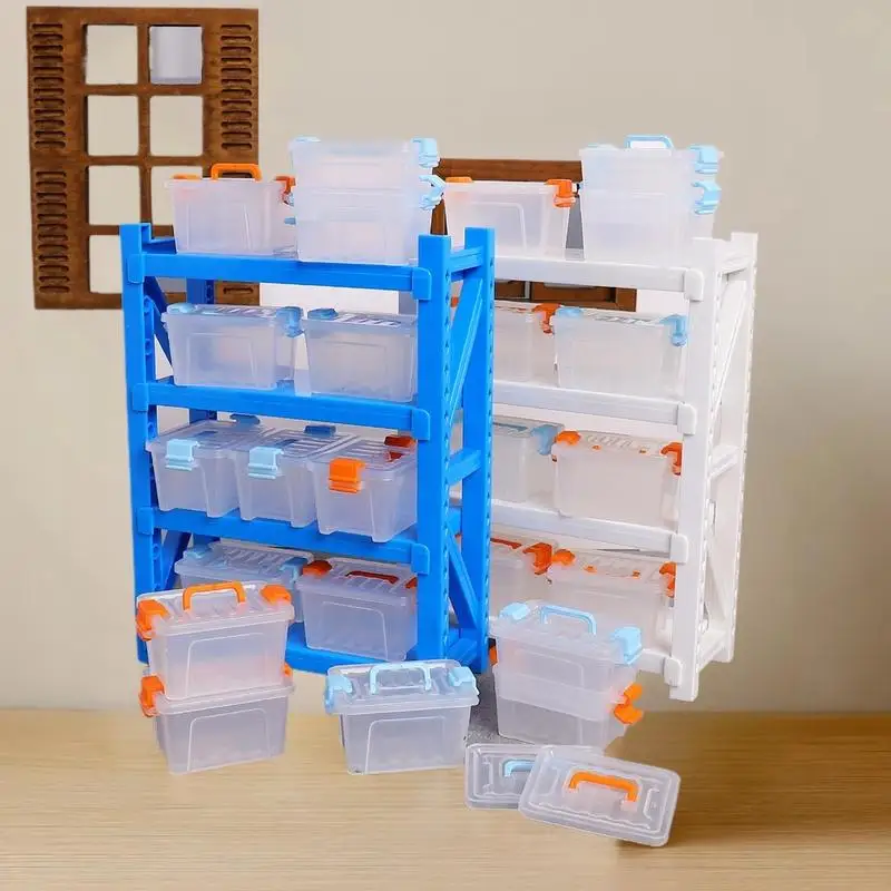 

Декор кукольного дома в масштабе 1:12, миниатюрные многослойные полки для хранения, игрушка для домашней модели мебели, аксессуары для кукольного домика