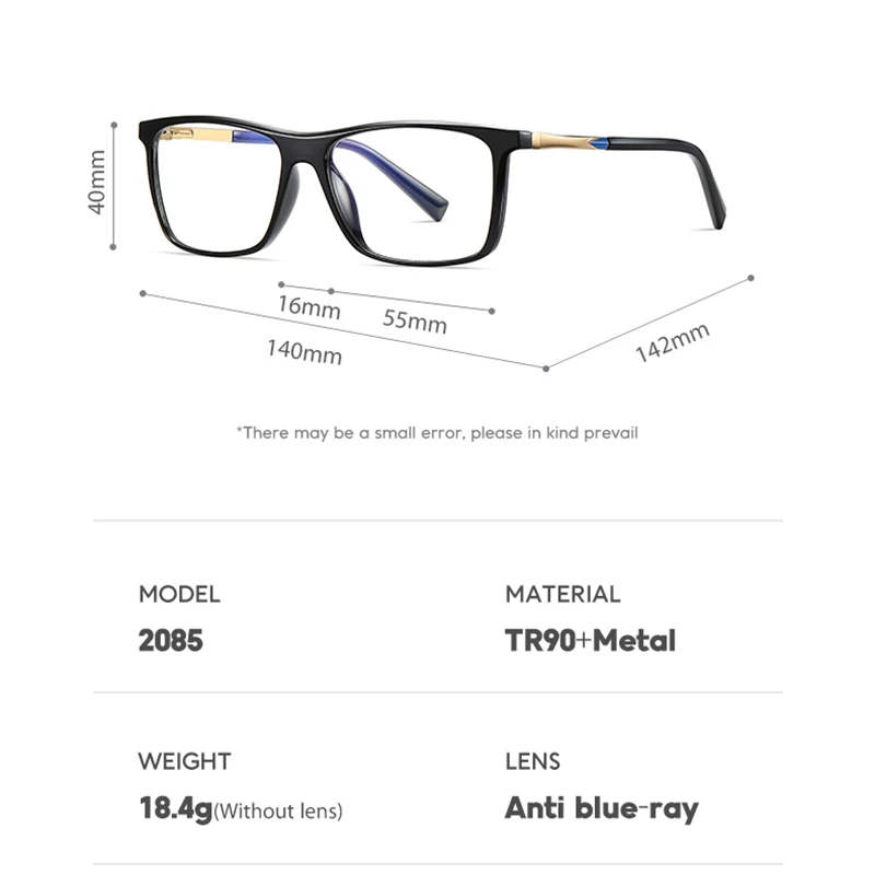 Ceofy Men Glasses Frame Classic 2022 Retro Vintage Myopia Prescription Eyeglasses Men Spectacles Optical Eyewear 2085