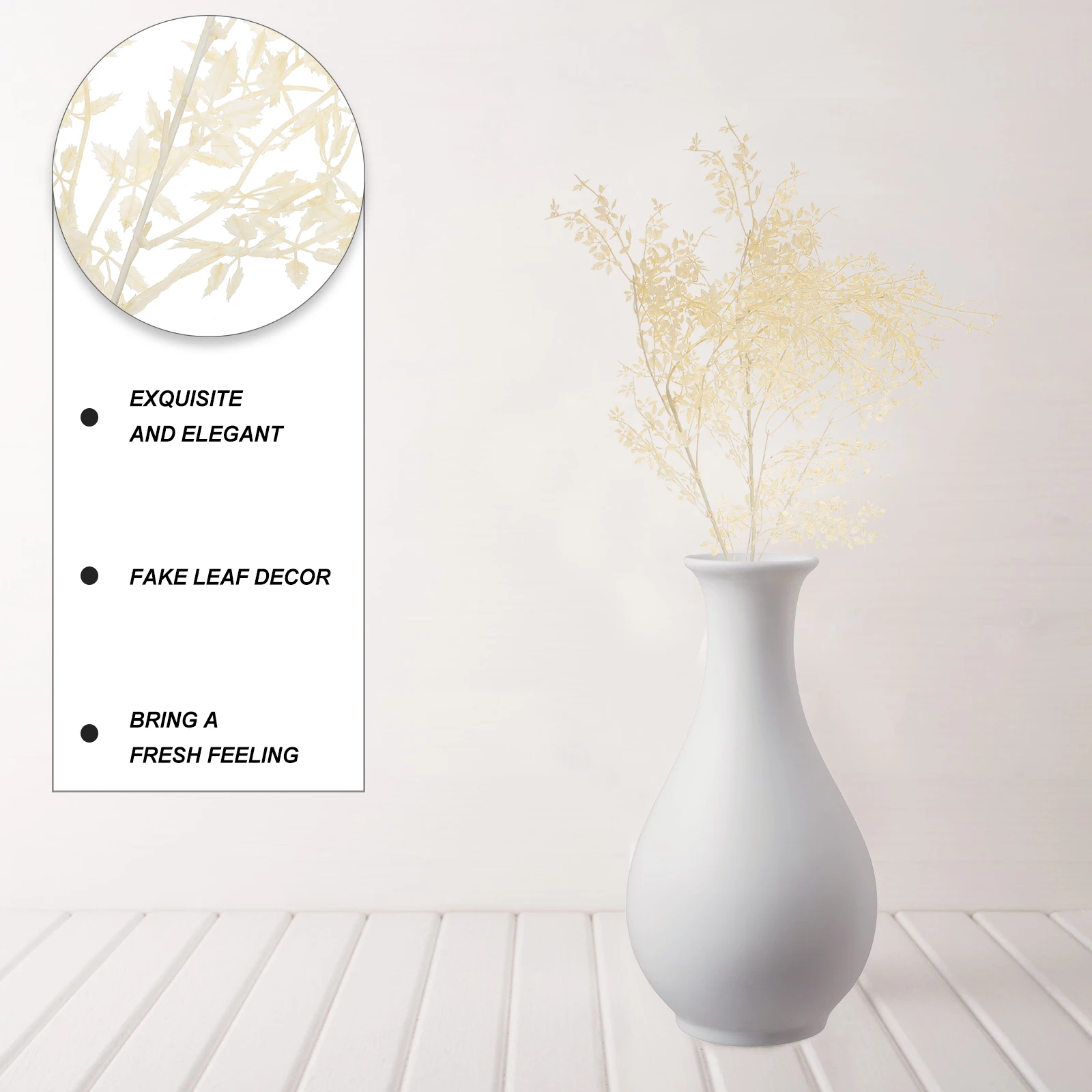 

2pcs Simulation Ornament Artificial Plant Decor Fake Leaf Decor For Home Fresh Unique Style Lod Decorative Plant
