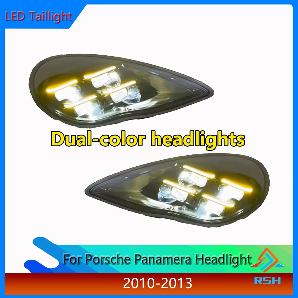 Car Headlights Assembly For Porsche Panamera 970.1 Head Light 2010-2013 Models With Matrix Lens Two-Color DRL Turn Signal Light