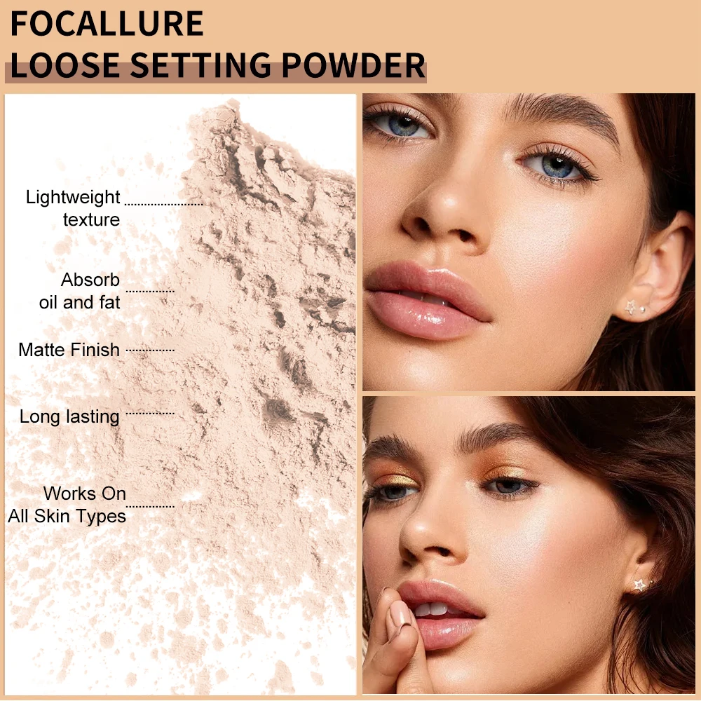 Banana Luxury Powder for Women Face Foundation Banana Powder Bottles Loose Powder Authentic Oil-Control Beauty Make Up Art Tools