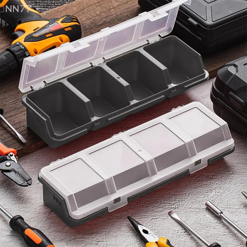 1 Pcs Durable Multi-compartment Storage Box with Lid: Perfect for Screws, Small Parts, Hardware, and Jewelry Storage