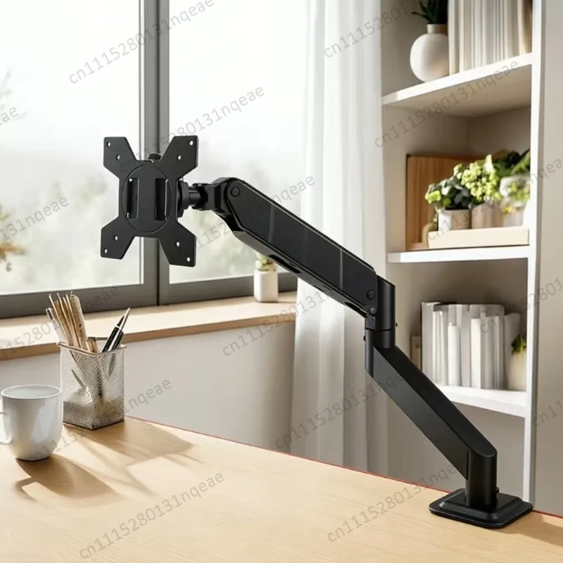 Universal Non-punching Installation Computer Monitor Bracket Pneumatic Rotating Single Double Screen Robotic Arm Monitor Bracket