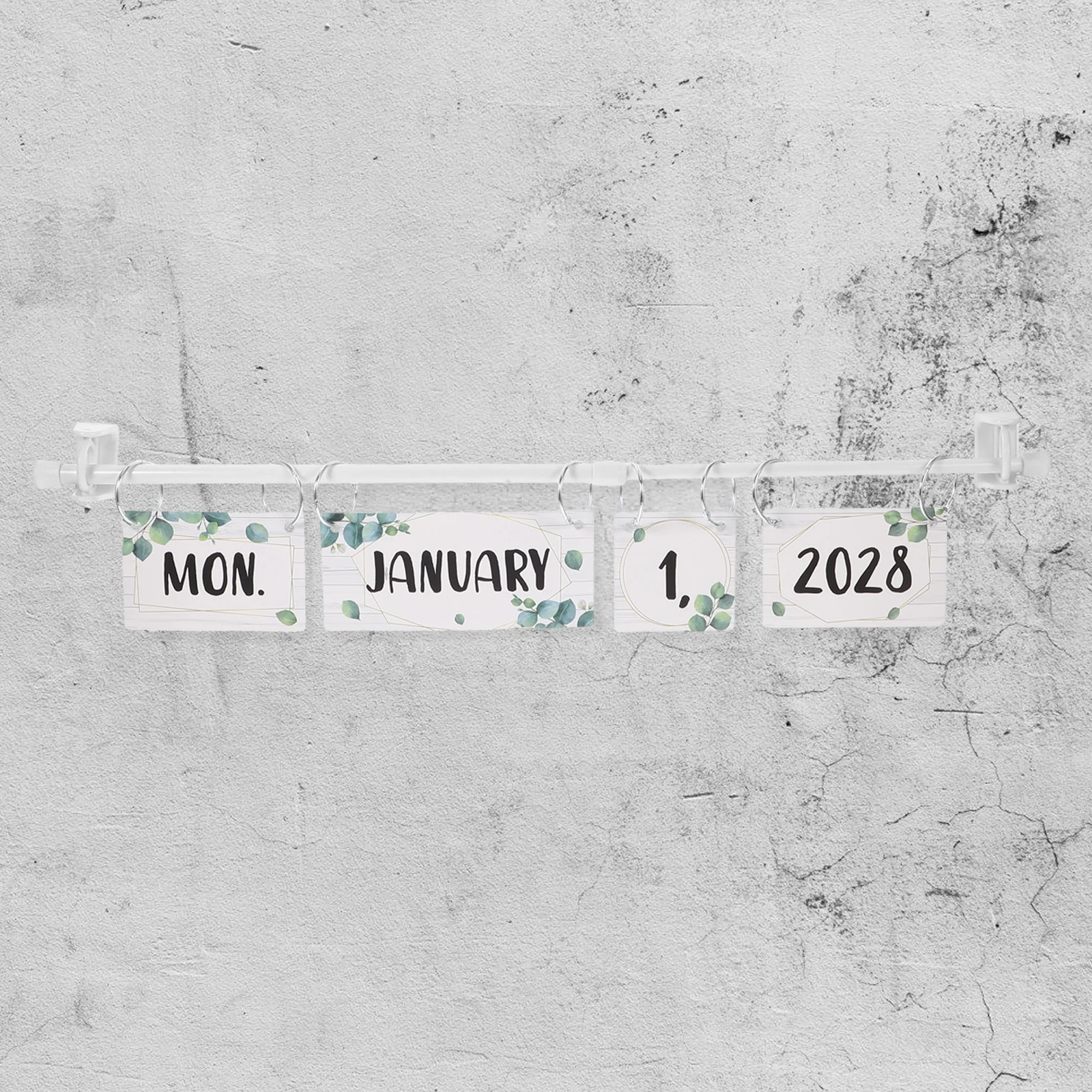 

1Set Flip Calendar for Classroom Bulletin Board 2025-2028 Reusable Daily Learning Tool Creative Teacher Decor with Metal Rods