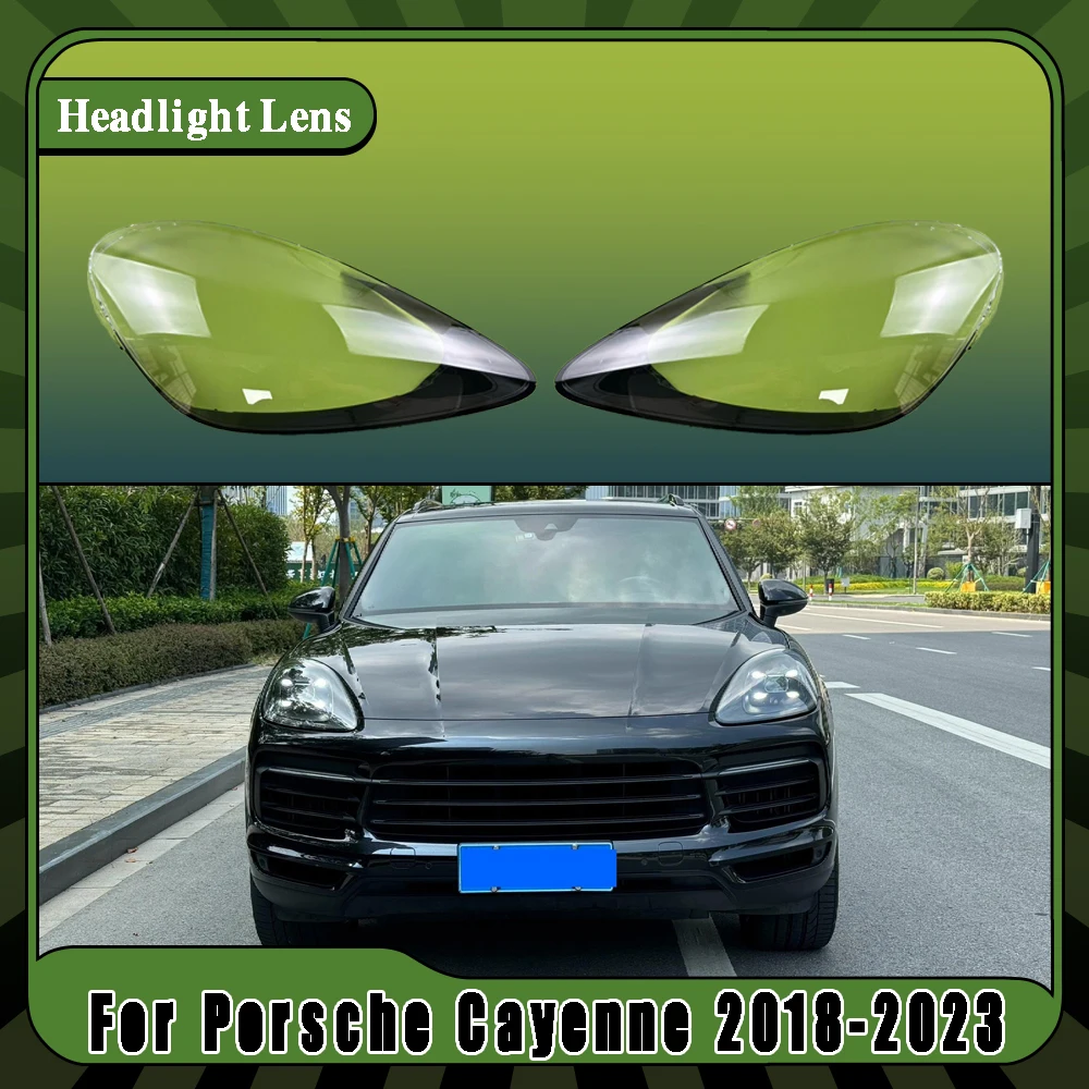 

Для Porsche Cayenne 2018-2023 автомобильная передняя фара, крышка объектива, авто корпус, прозрачная крышка фары, замена оригинального абажура