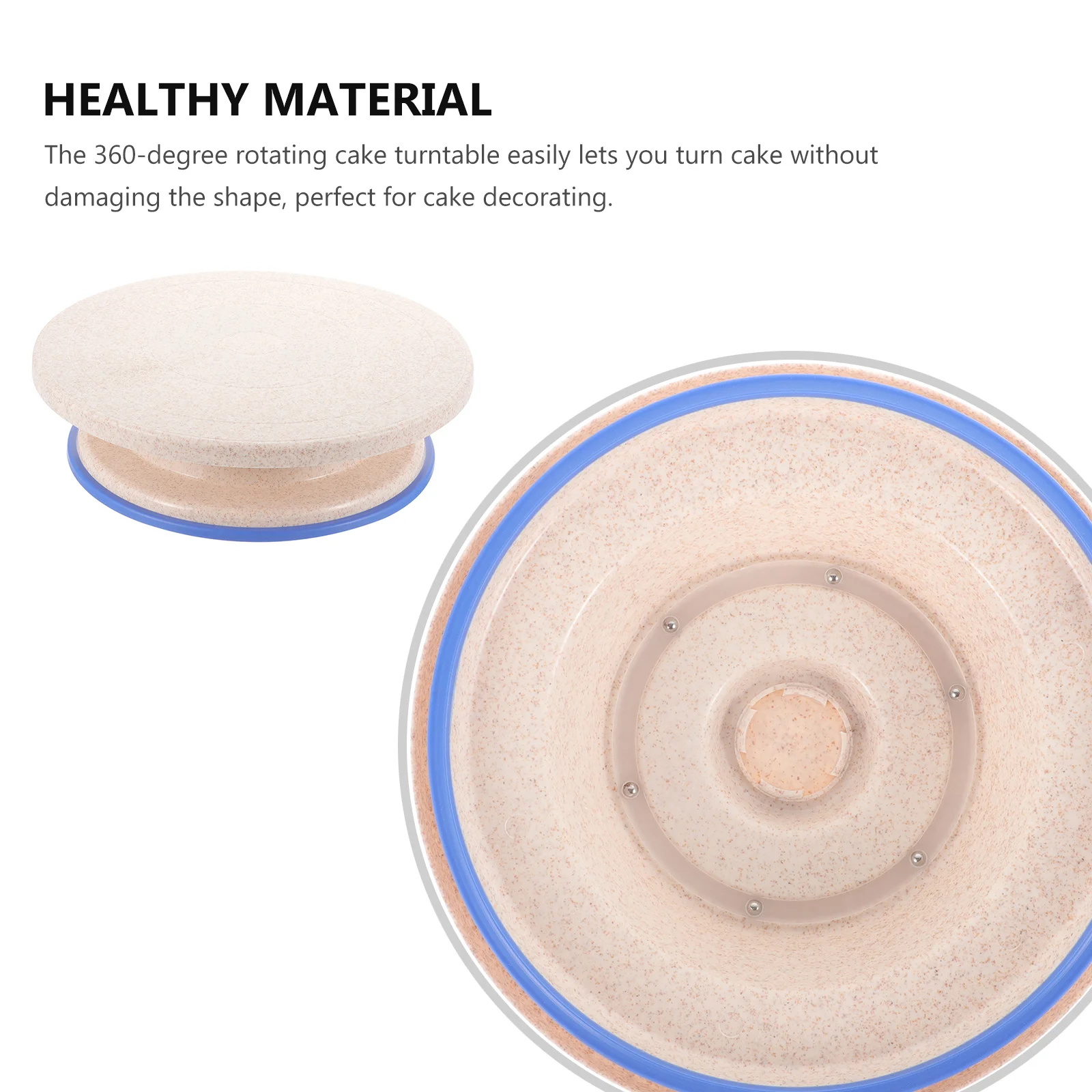 

Cake Decorating Turntable 360 Degree Rotating Non-Skid Stable PP Material Revolving Cake Baking Tool Decorating Table