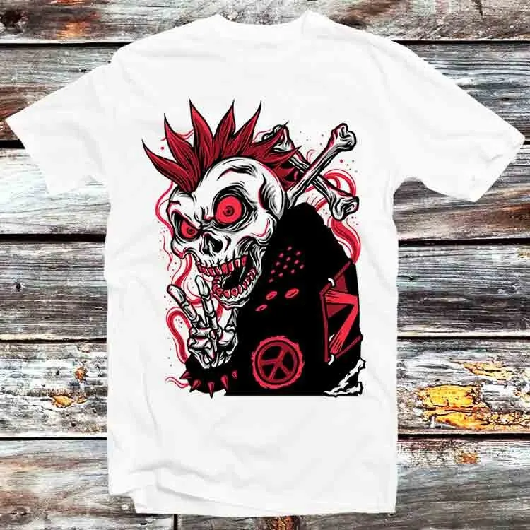 Rocking Skeleton T Shirt B954