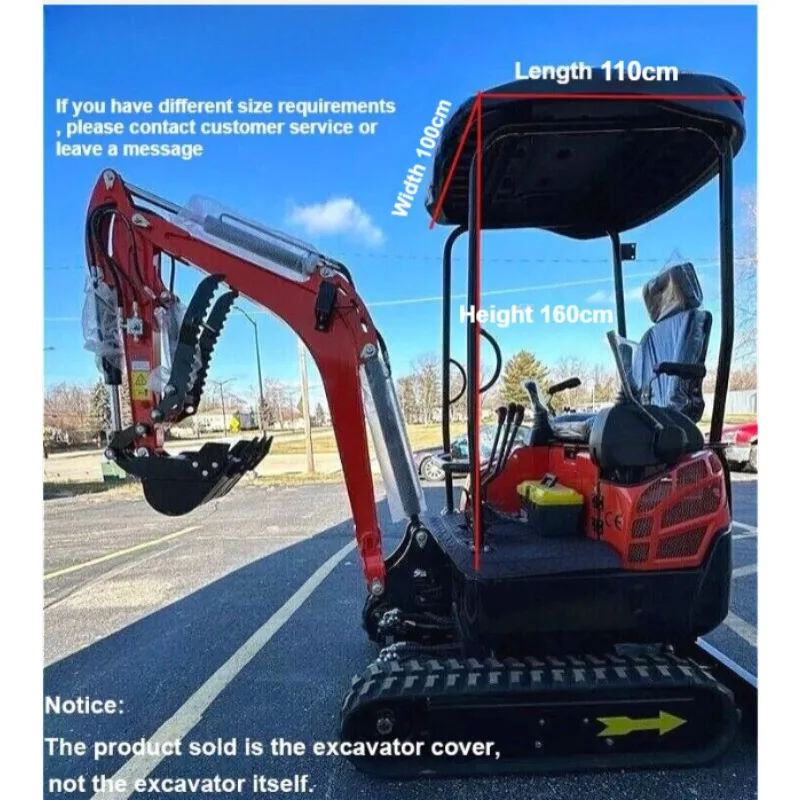 Hot Sell Mini Digger Rain Cover Windproof Warm Awning PVC Cover For 1-2Ton Excavator