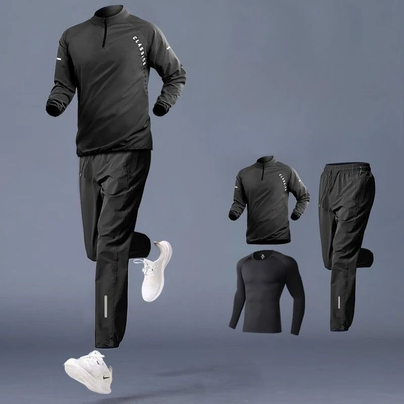 Men's Fitness Running Suit Sports sportswear and Fitness Clothes Professional Marathon Morning Run Autumn Quick-drying Clothes
