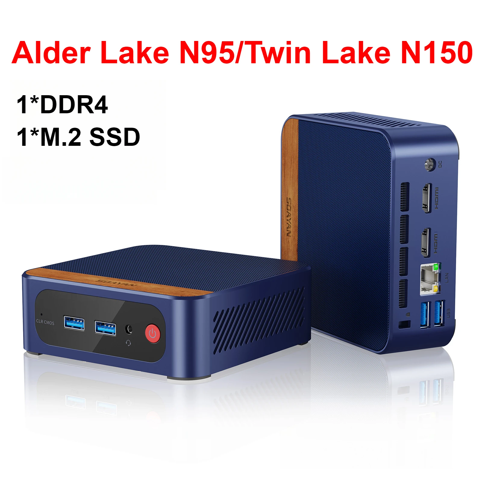 SZBOX N1 ألدر ليك N95 كمبيوتر صغير Twin Lake N150 DDR4 3200Mhz 16GB 512GB SSD Win11 WIFI BT ألعاب كمبيوتر صغير VS N100