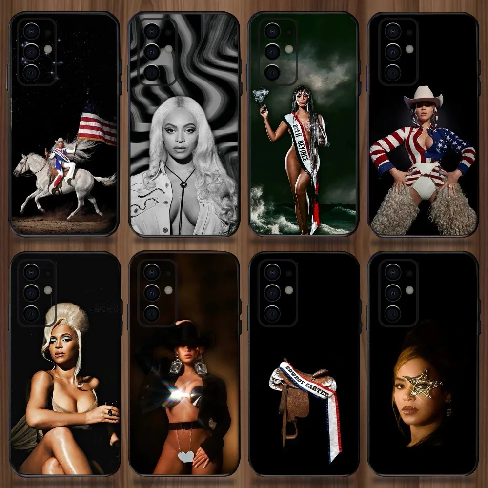 B-Beyonce COWBOY CARTER Phone Case For Samsung Galaxy A13,A21s,A22,A31,A32,A52,A53,A71,A80,A91 Soft Black Cover