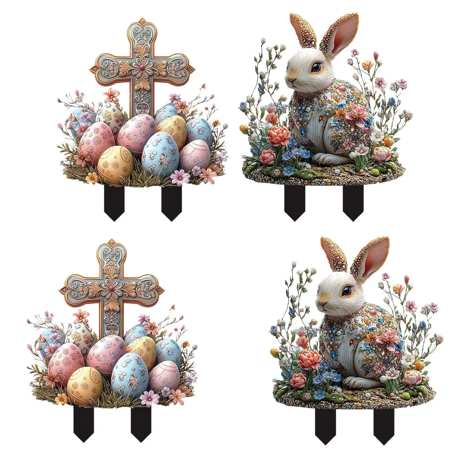 

Пасхальный кол для двора, пасхальный декор, опора, акриловый кол для газона, садовый кол для заднего двора, крыльца, цветочные кровати, патио, дорожки