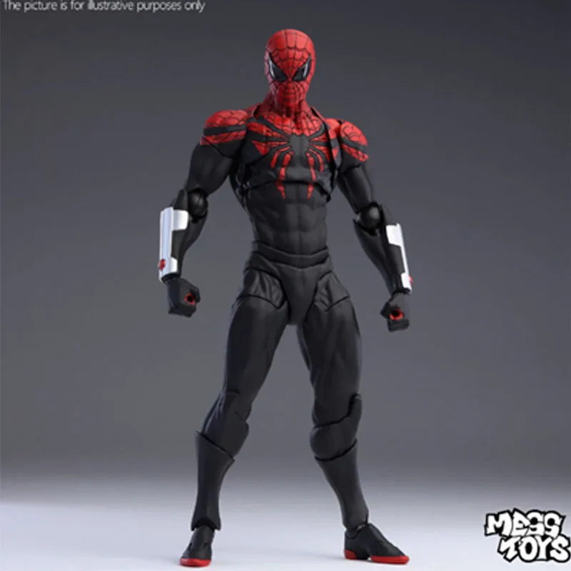 16cm MESS TOYS 블랙 니어비어 심비오틱 스파이더맨 블랙 베놈 슈트 조인트 액션 피규어 수집 데스크탑 장식품 남자아이 선물