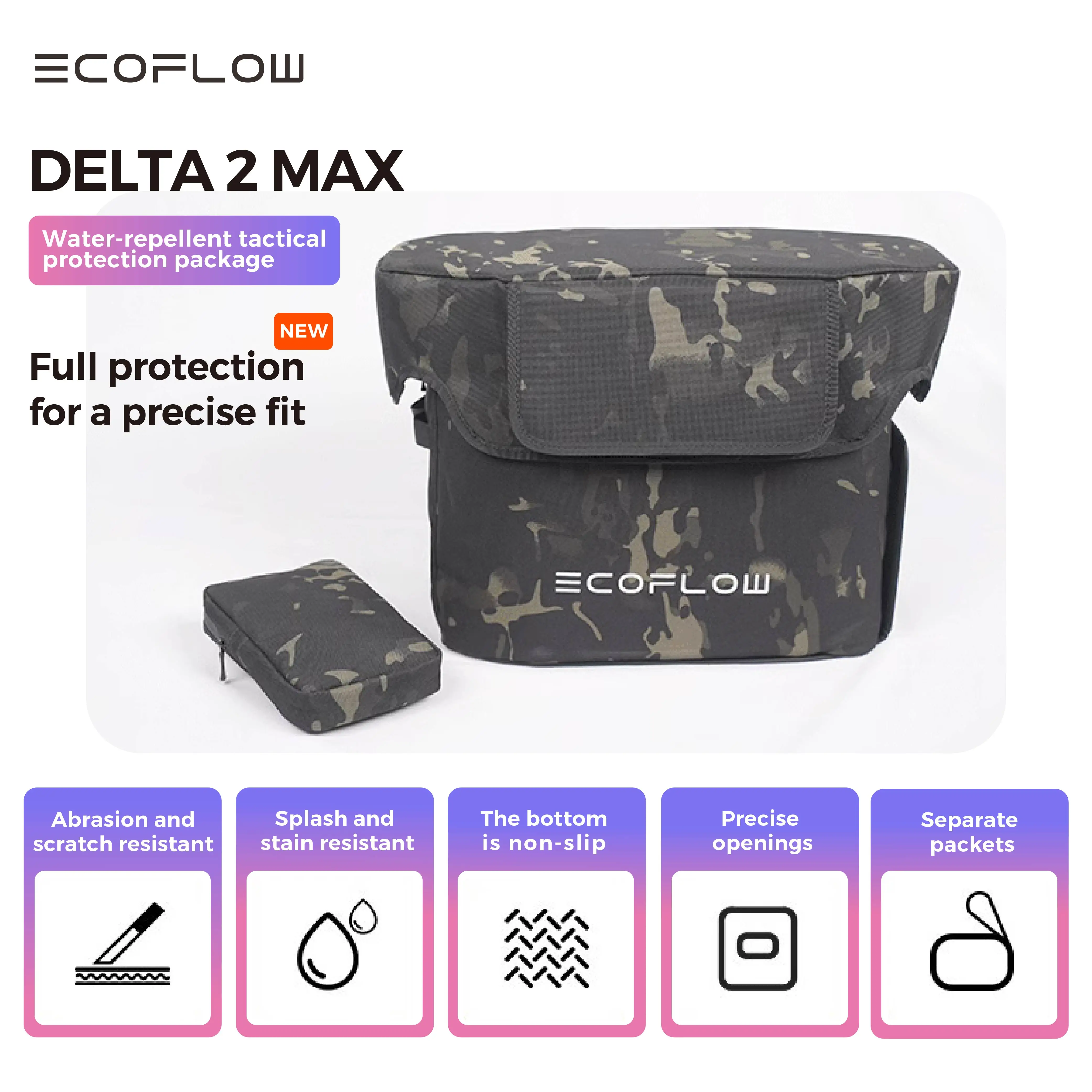 

ECOFLOW DELTA 2 MAX Camouflage Bag Outdoor Protect Bag for Storage Portable Power Station