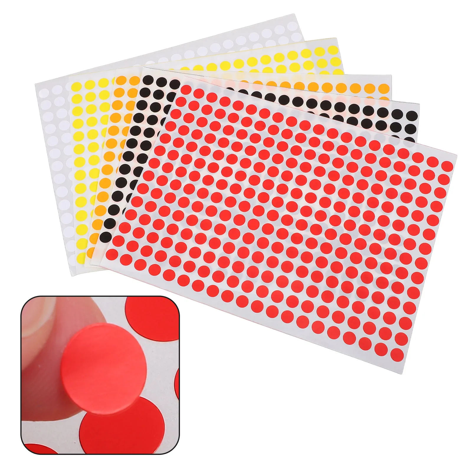 

10 листов цветных наклеек-точек, самоклеящиеся круглые этикетки с поверхностью для записи, идеально подходят для кодирования, сортировки, награждений, подарочных коробок