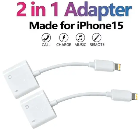 To 3.5mm Female Headphone Jack Adapter USB L to Aux Audio Cable Cord For iPhone 15 Plus15 Pro Max For iPad Pro For MacBook