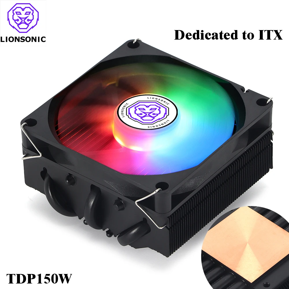 5 Heat Pipes Reflow Welding Cpu Cooler Push-down 53mm Heat Sink For Intel LGA 115X 1200 1700 AMD AM4 ITX Motherboard CPU Cooling