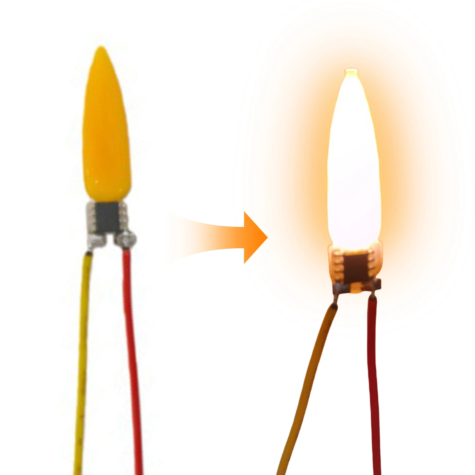 3/5/10PCS Light Bulb Accessories 2200K Diode LED Flame Effect Light Bulb 3V Flash Candles for Christmas Party Decorations