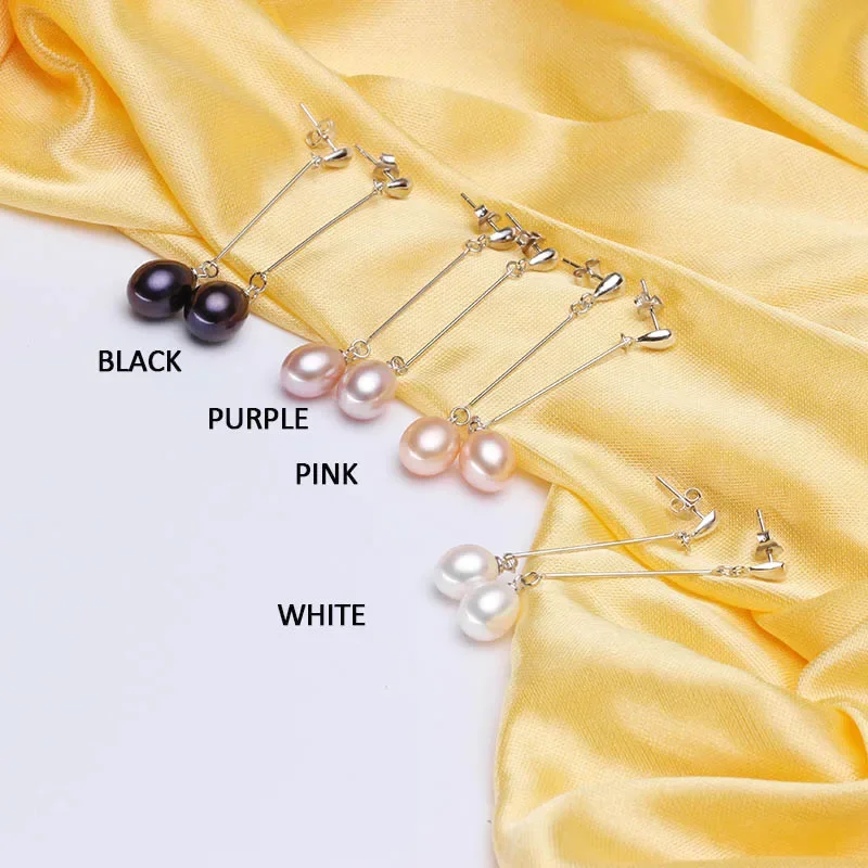HENGSHENG Top Quality earrings for women 100% real genuine grade AAAA water drop freshwater pearl earrings, fashion jewelry