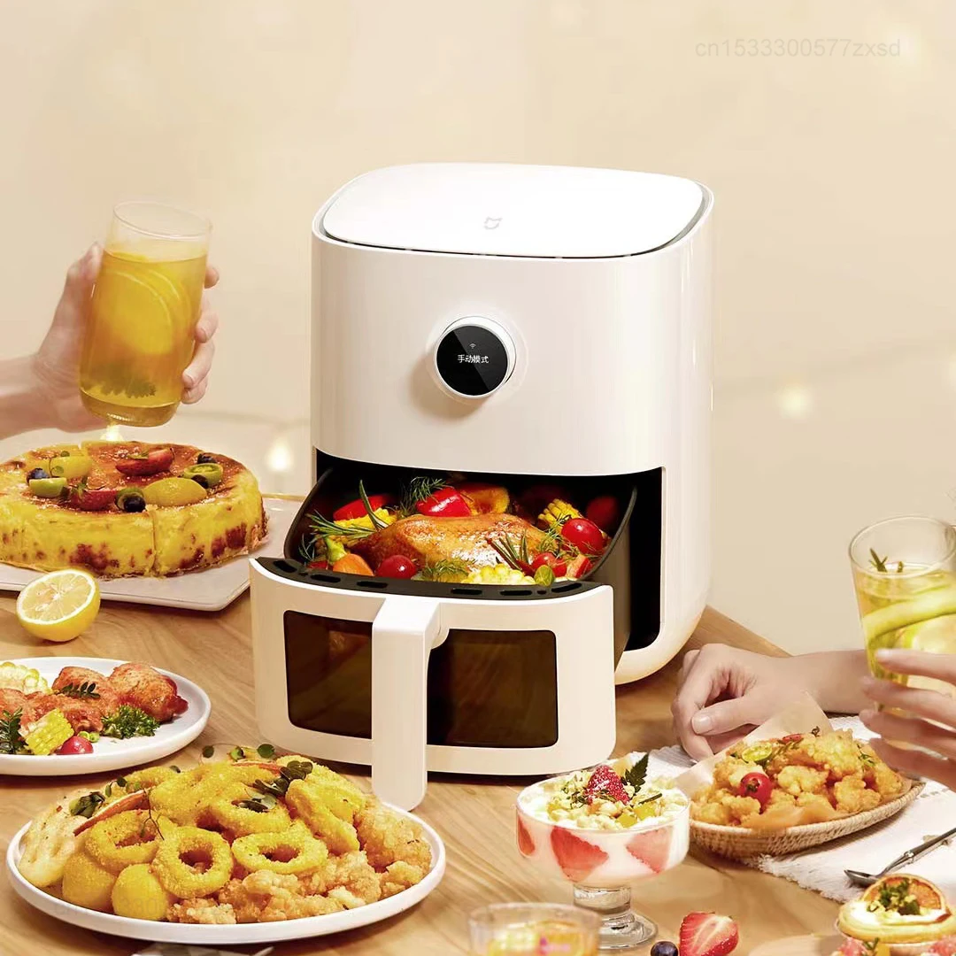 Xiaomi Mijia Smart Air Fryer Pro 4L Hot Oven Cooker Viewable Window APP Timing Without Oil 360° Hot Air Deep Fryer Household