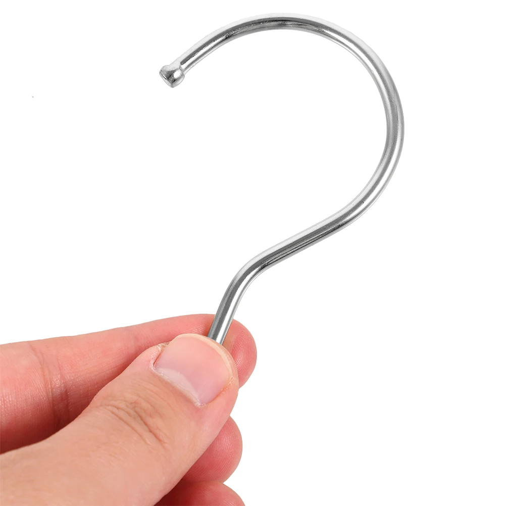 20 قطعة السراويل البلاستيكية شماعات السنانير سميكة طويلة تصميم دائري خزانة معلقة المنظم للملابس التنانير الجينز توفير المساحة #5