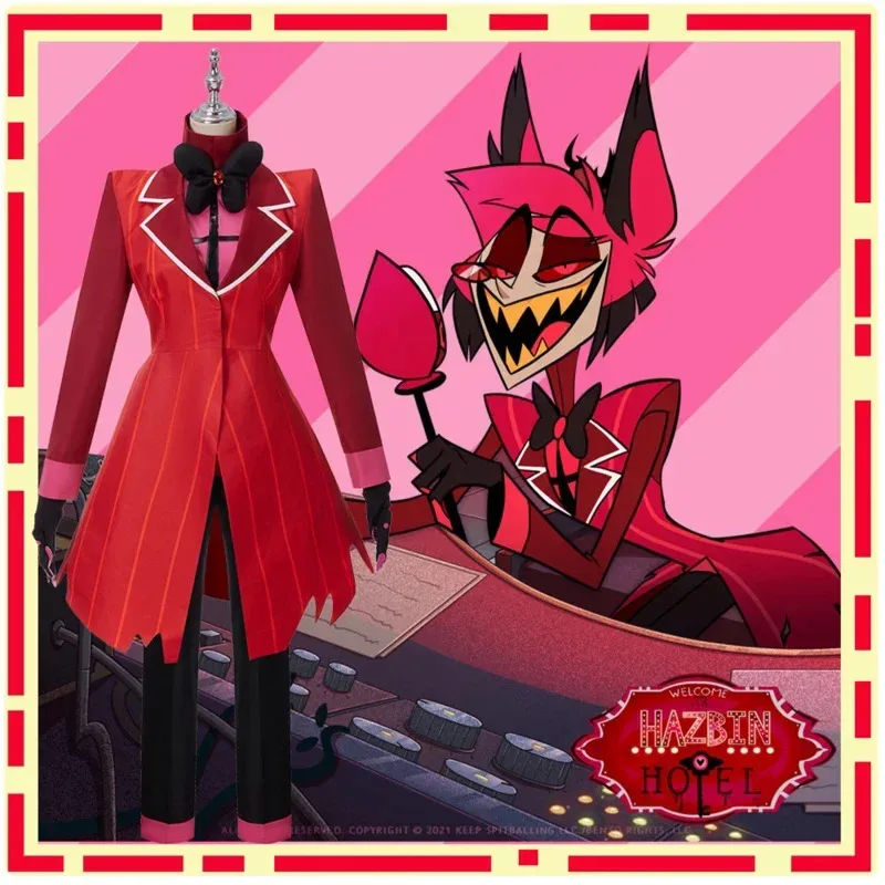 

Anime Hazbin Cosplay Hotel ALASTOR Uniform Cosplay Costume Uniform Suit Outfit Halloween Carnival Costume For Adult