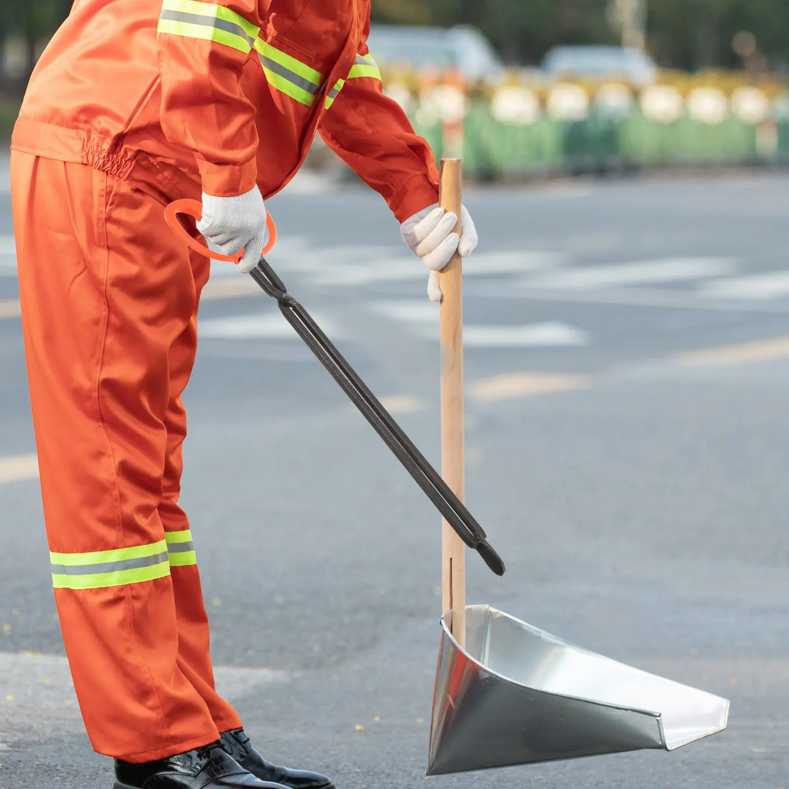 Long Trash Picker Grabber Tool Sturdy Plastic Metal Garbage Clamp Ergonomic Handle Design Non Slip Grip for Home Garden