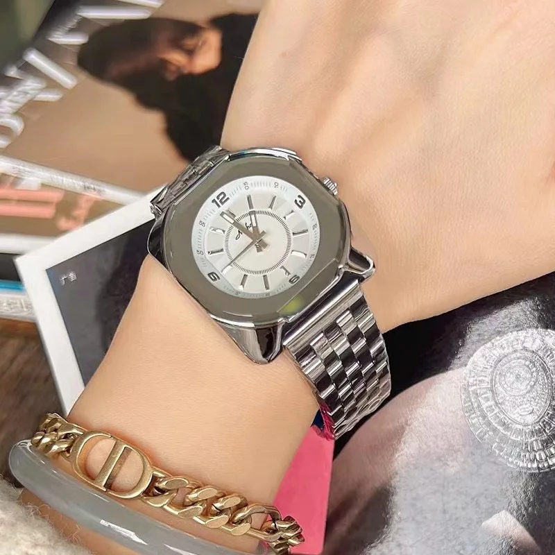 여성용 쿼츠 시계, 우아한 자동 방수 사각 스틸 벨트, 심플 트렌드 클래식 시계, 생일 선물, 신제품