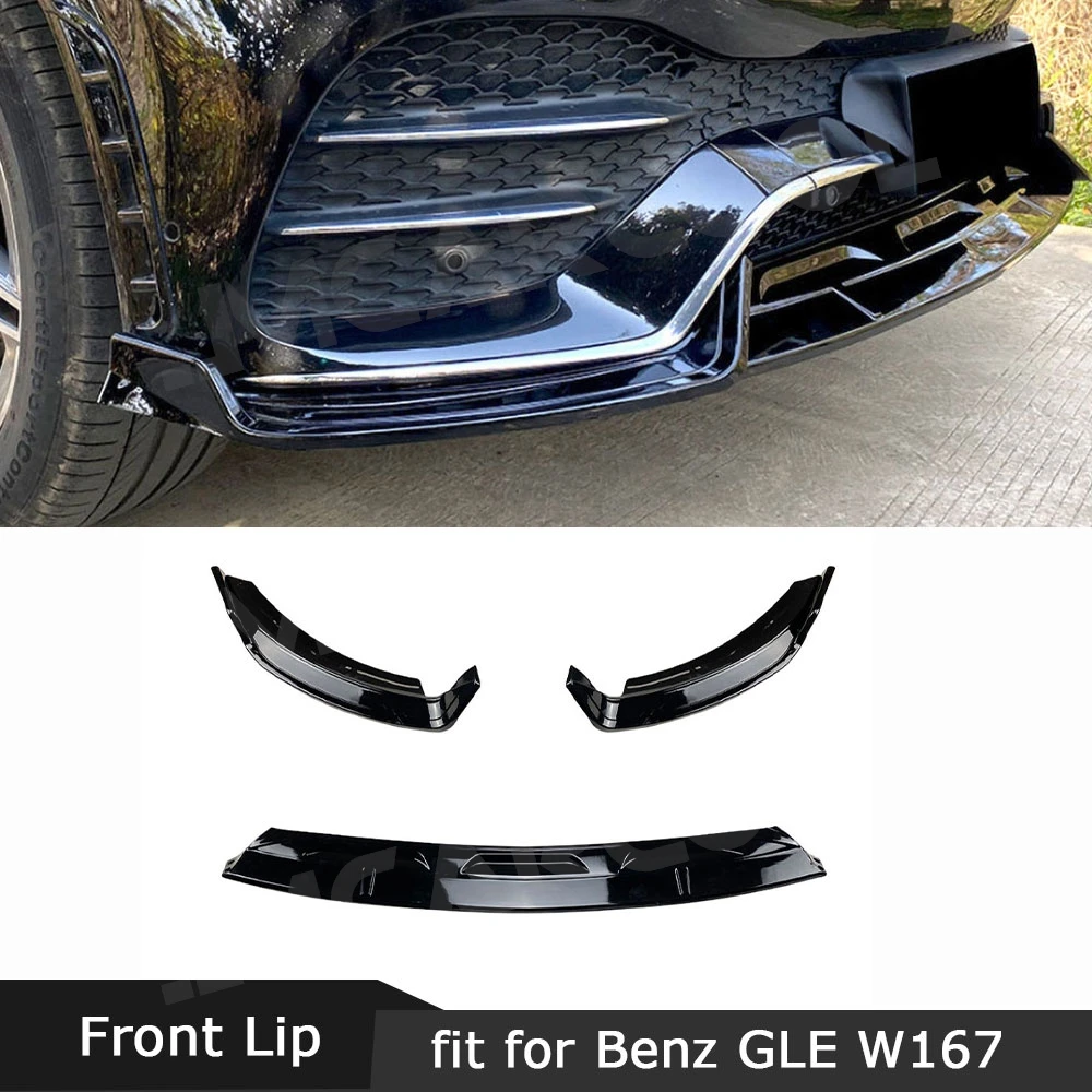 

JMCARCOOL автомобильный передний бампер, спойлер, комплекты кузова для Mercedes Benz W167 C167 AMG 2019-2023, глянцевый черный карбоновый вид, передняя губа