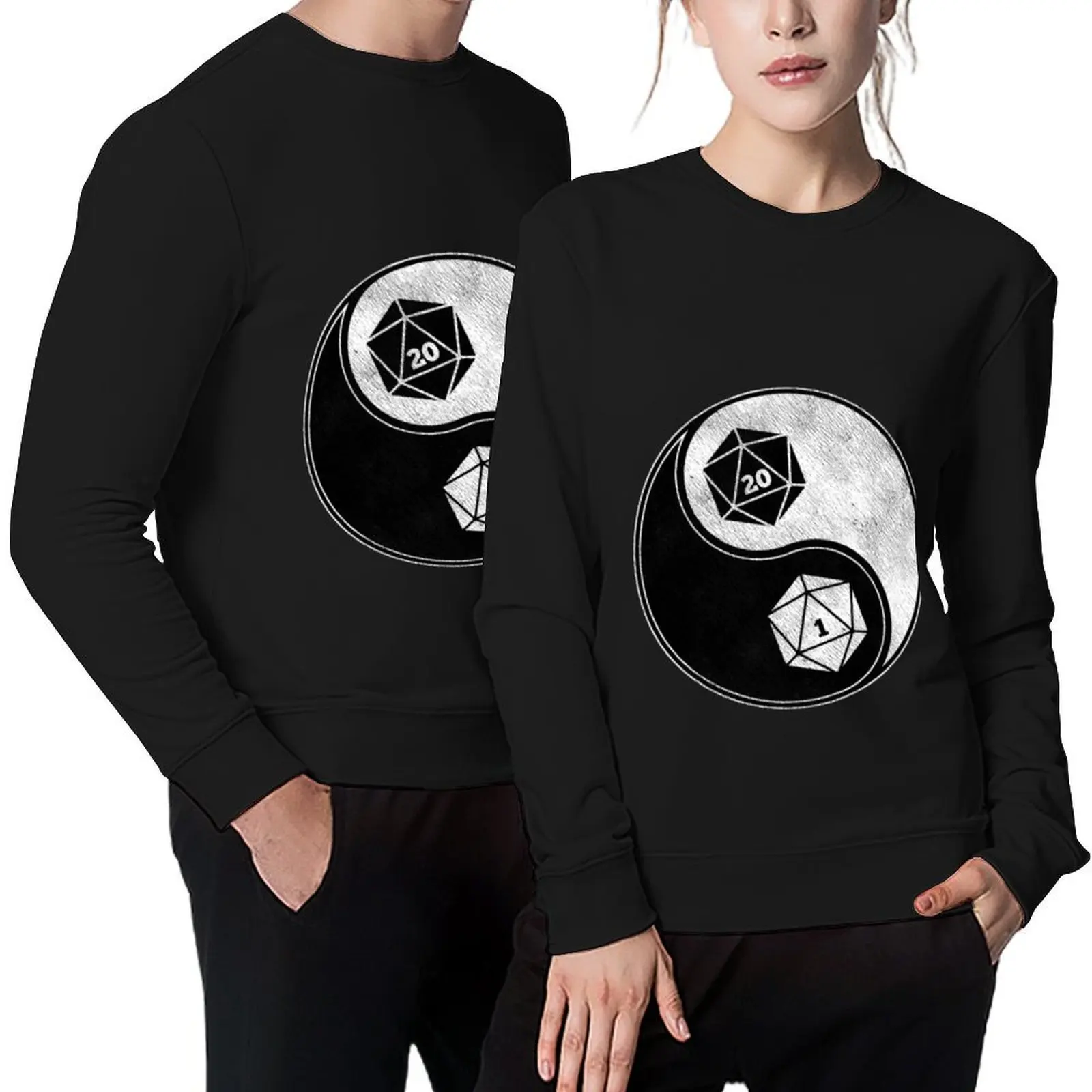 

20 & 1 Poly Dice D20 - Dungeon RPG Role Playing Pullover blouse autumn clothes men's autumn clothes men's clothes sweatshirts