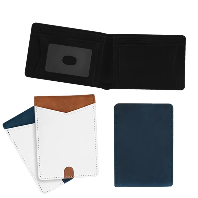 10 Pcs Sublimation Blank PU Wallet Foldable Lady Purses Card Holder 4 Color Options for Heat Transfer Print
