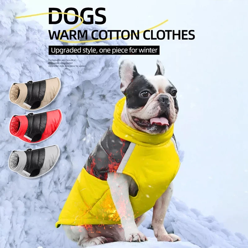 

Big Dog Jacket Waterproof Dog Clothes for M/L Dogs Winter Pet Costume French Bulldog Coat Labrador German Shepherd Vest