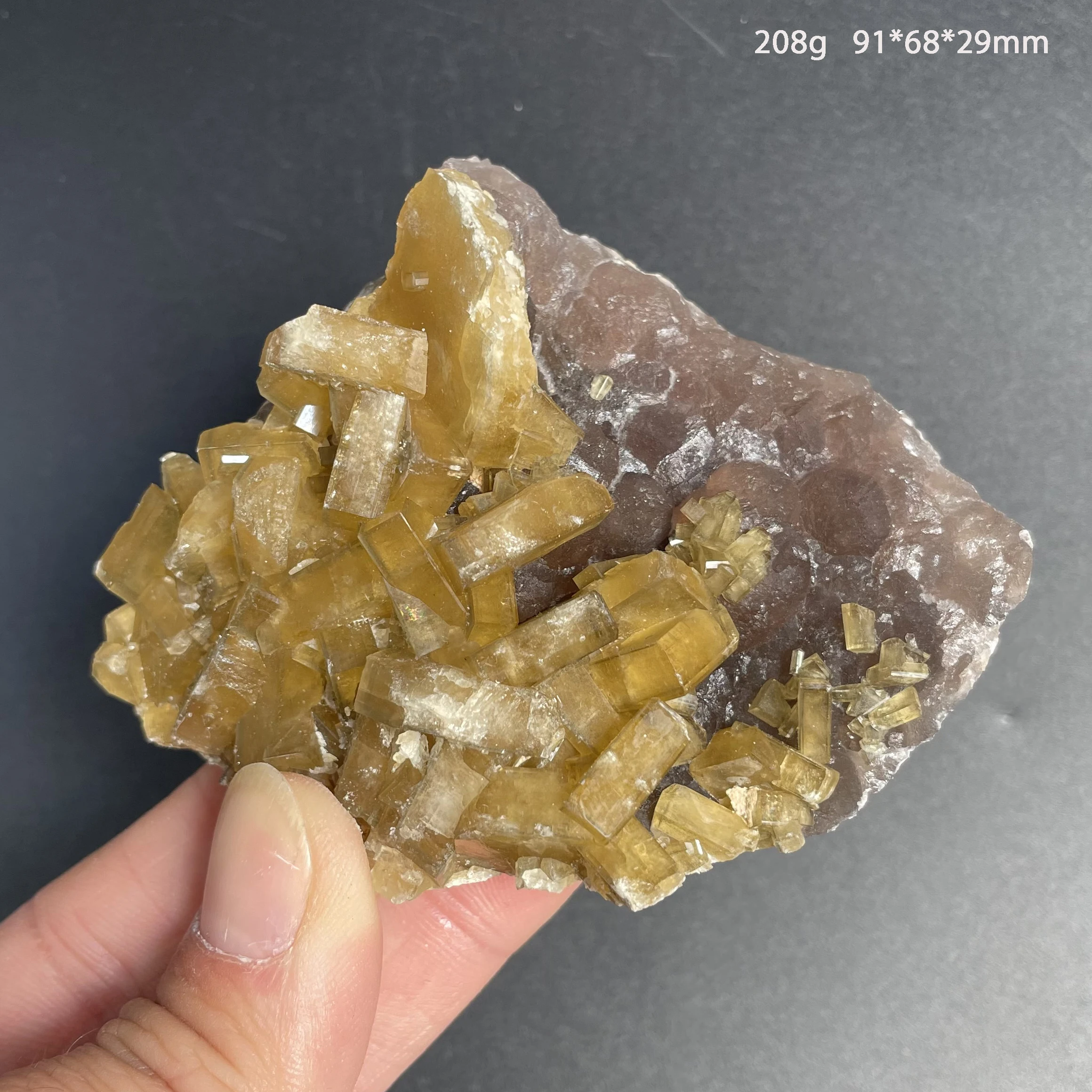 Natural Crystal Cluster Jiangxi Yellow Barite Raw Mineral Specimen Quartz Rock Healing Stone Home Decor Gift