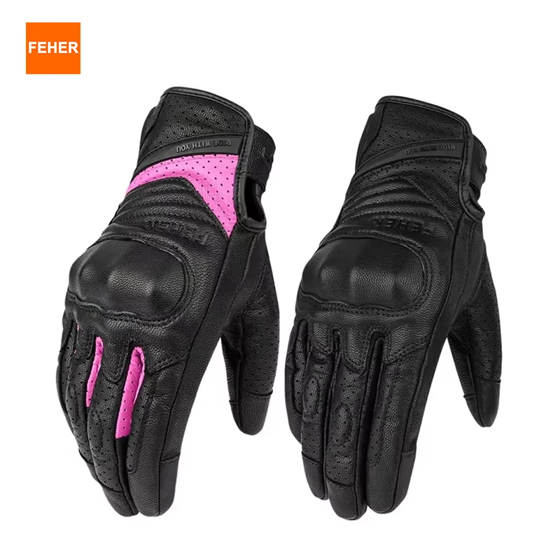 

Feher Women's Motorcycle Gloves All Season Universal Waterproof Breathable Comfortable Wear-resistant Ergonomic Design Gloves
