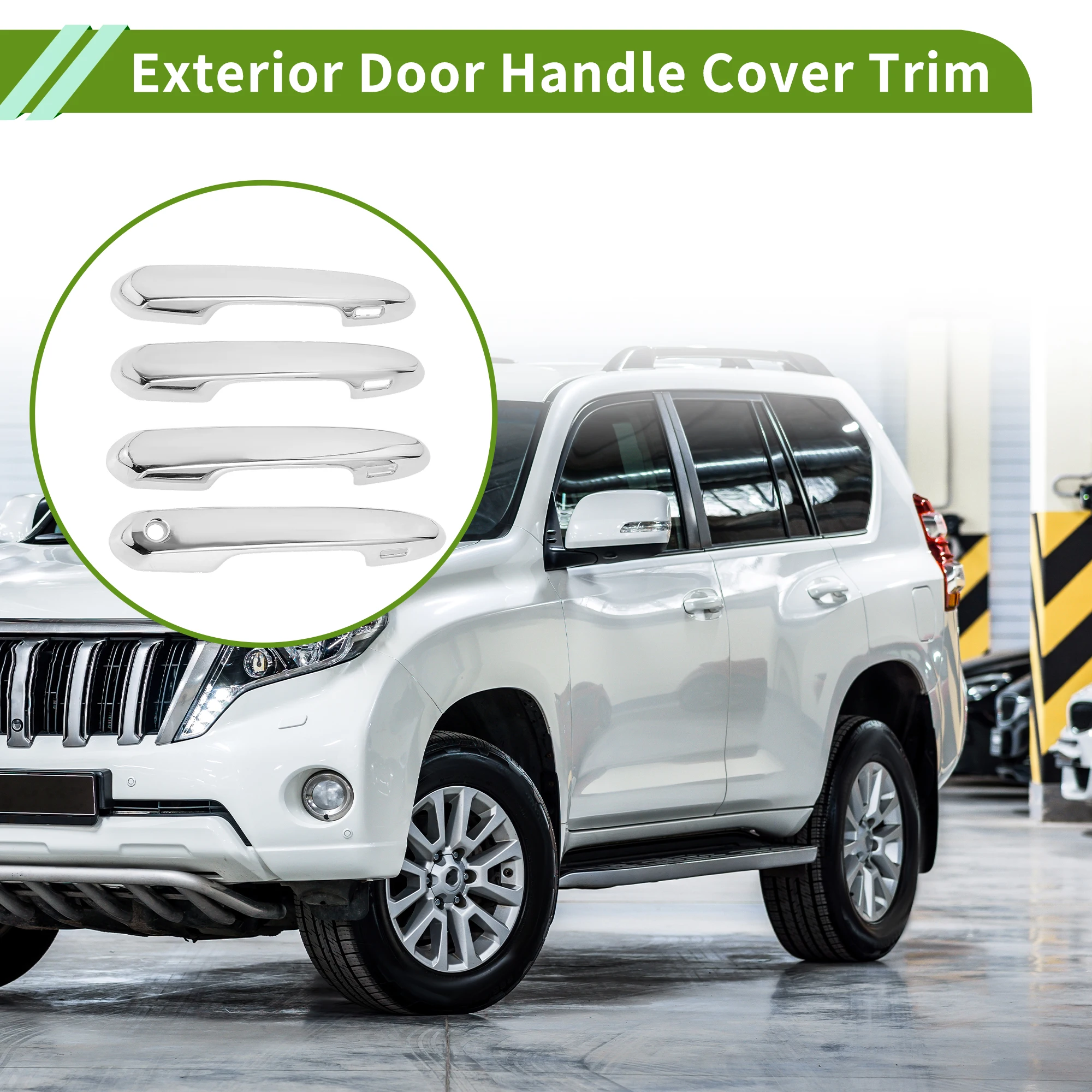 

Накладки на внешние ручки дверей UXCELL для Toyota Land Cruiser 2023, умная отделка, серебристые, 1 комплект