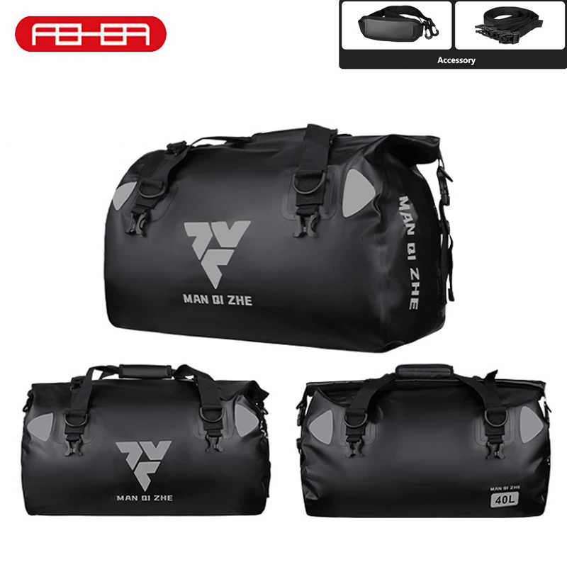 

FEHER MQZ Motorcycle Tail Bags 40L Waterproof Back Seat Bags TPU Fully Lightweight Design Adapt To Different Motorcycle Models