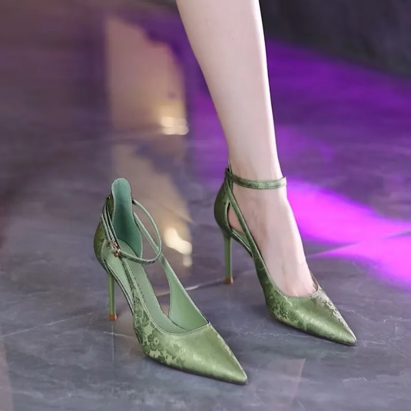 

French Beautiful Temperament Pointed Toe Shallow Single Shoes Women's 2026 Spring and Autumn Summer New High Heels