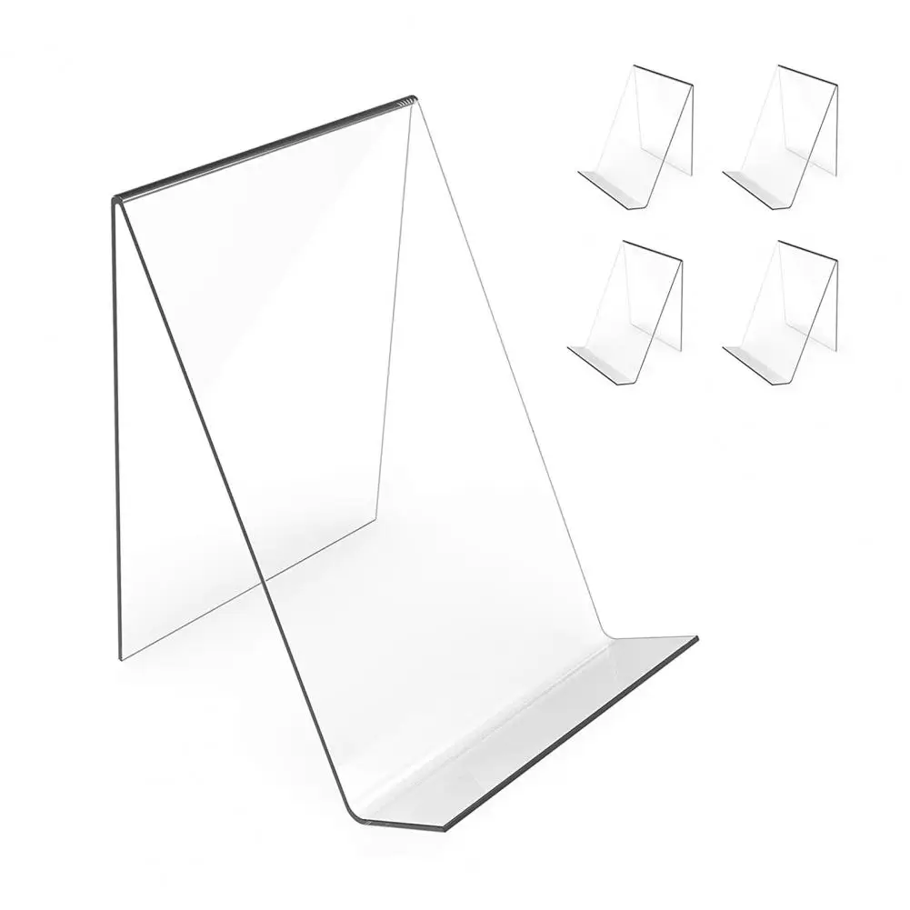 コミックスクールのためのスペース節約ブックスタンド耐久性のあるアクリルブックスタンドセット安定性のある家の装飾スペース節約ホルダー