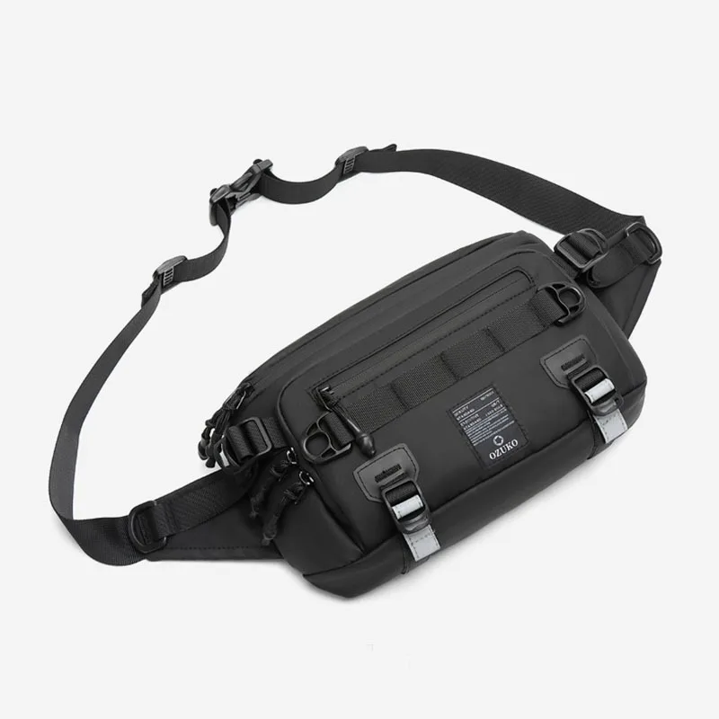Men Waist Bag Waterproof Outdoor Chest Pack Multi Pocket Crossbody Shoulder Sling For Hiking Cycling Travel view 5