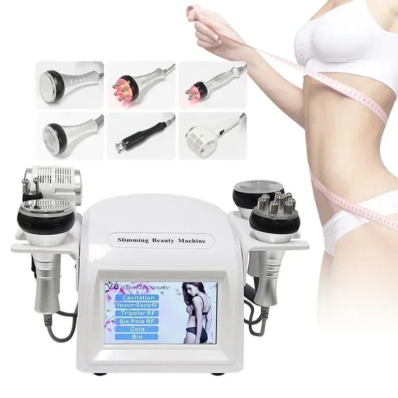 

2025 Hot Sale Weight Loss Face Wrinkle Removal RF Machine 5 in 1 40K Fat Burning Machine for Face and Body