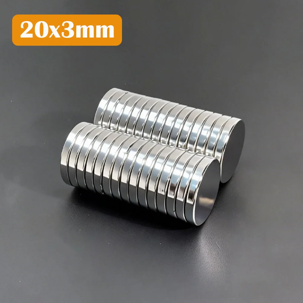 

Магнит неодимовый N35, 20x3 мм, круглый, сверхмощный, постоянный, NdFeB, для холодильника, магнитный DIY-набор