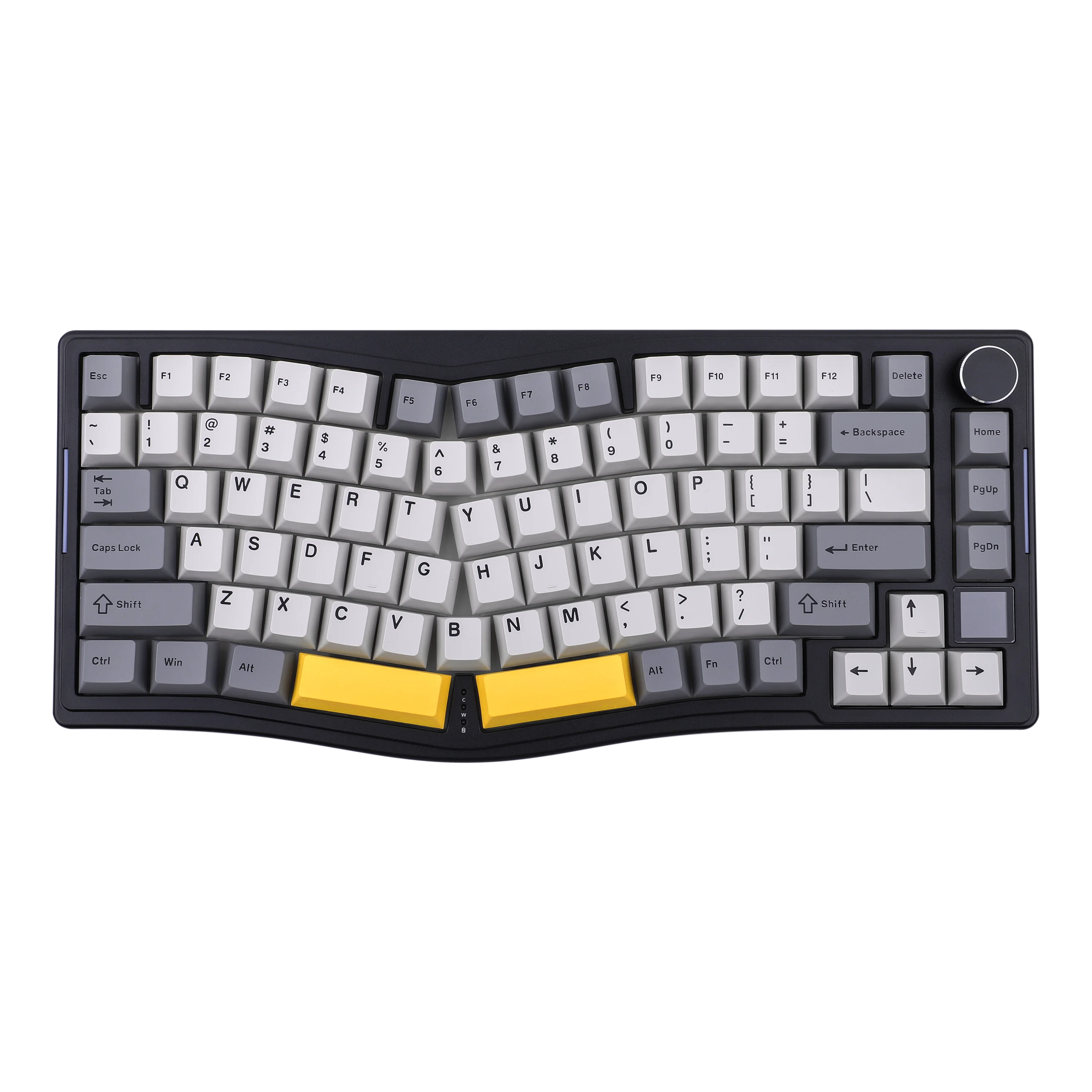 AJAZZ AKS075 82-Key Alice-Layout Hot-Swap Wireless BT5.1/2.4GHz/USB-C Wired Gasket Mechanical Keyboard with 0.85-inch TFT Screen