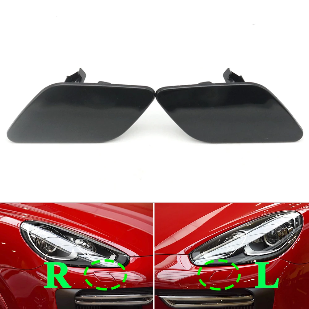 

Front Bumper Headlight Cleaning Jet Cap Lid Trim Headlamp Washer Spray Nozzle Cover For Porsche Cayenne 92A 2015-2018