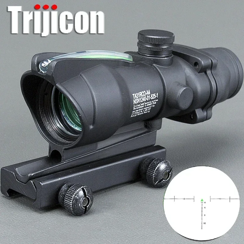 

Trijicon Scope Acog 1x32 4X32 Tactical Red Dot Sight RMR Real Green Fiber Optic Riflescope For Rifle Hunting 20mm Picatinny Rail