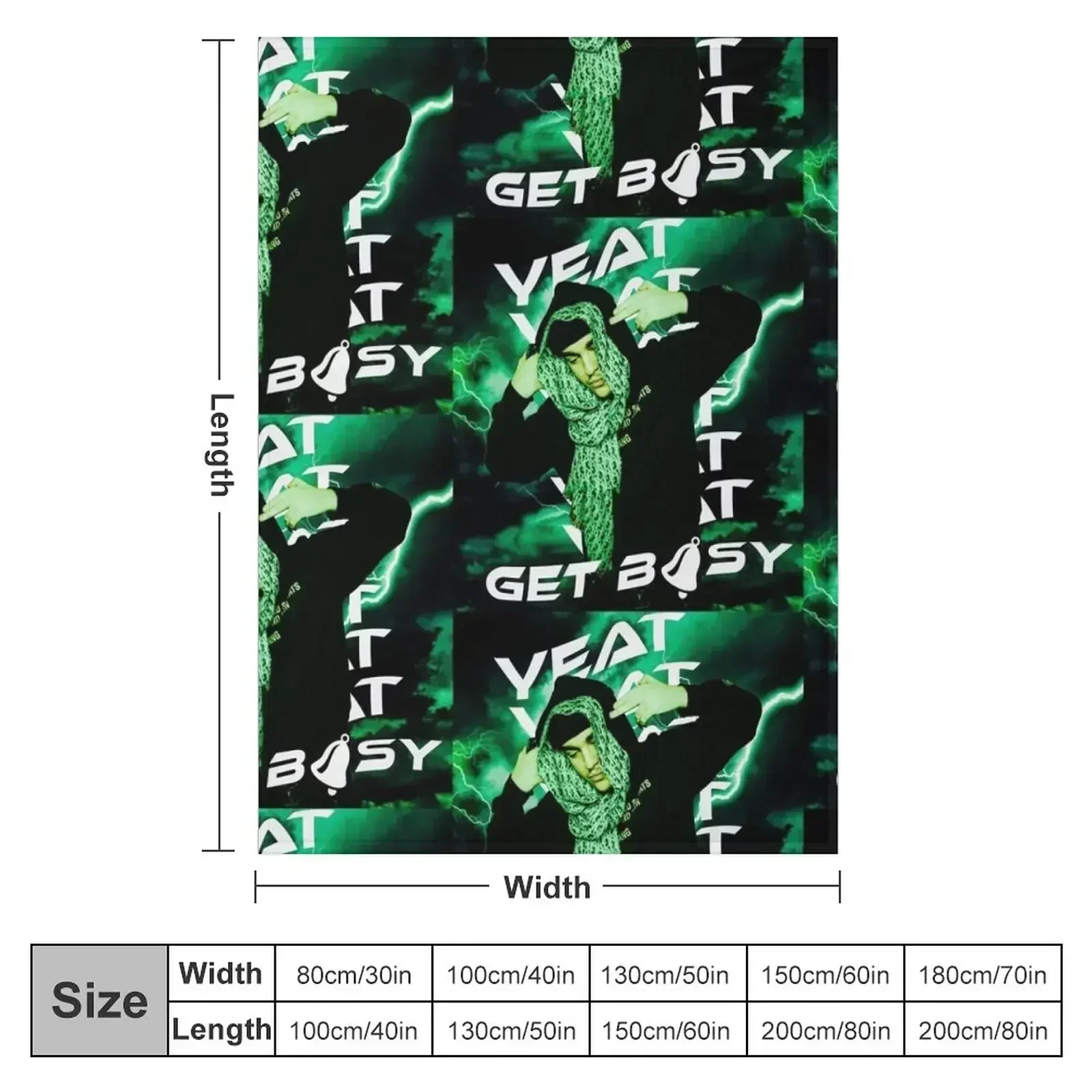 Yeat Get busy shirt Throw Blanket Decorative Beds Plaid on the sofa Blankets