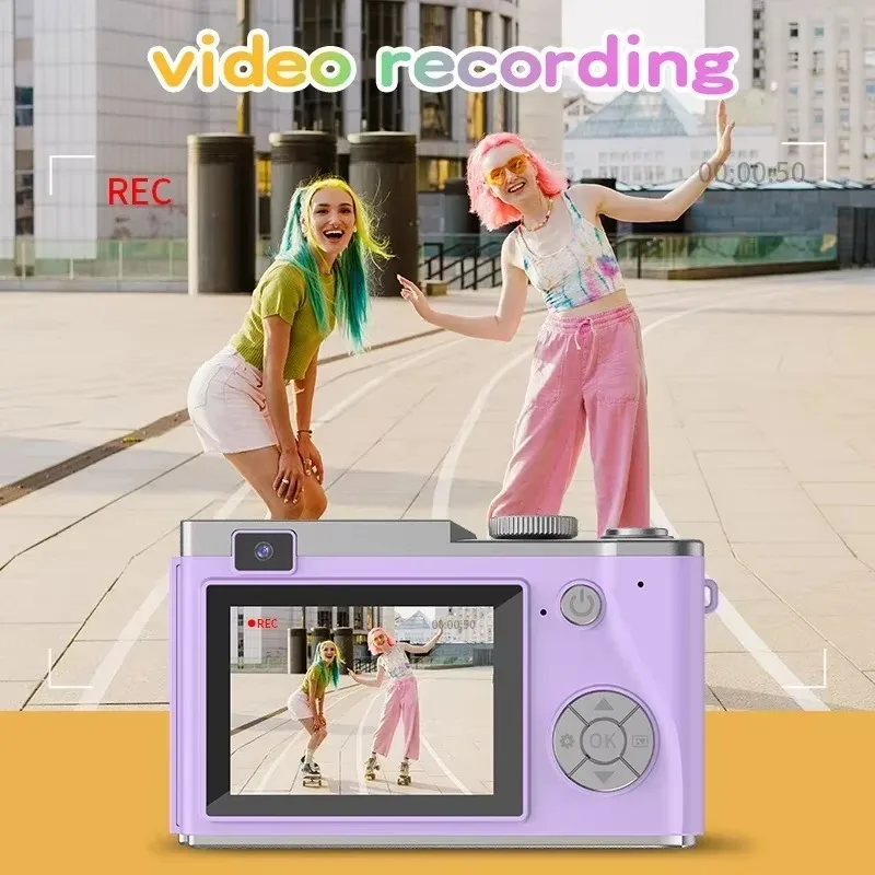HD Digital 64MP Camera Autofocus Photography Video Camcorder 2.4 inch Screen for Portable Kid Adult Beginners Vlogging Camera