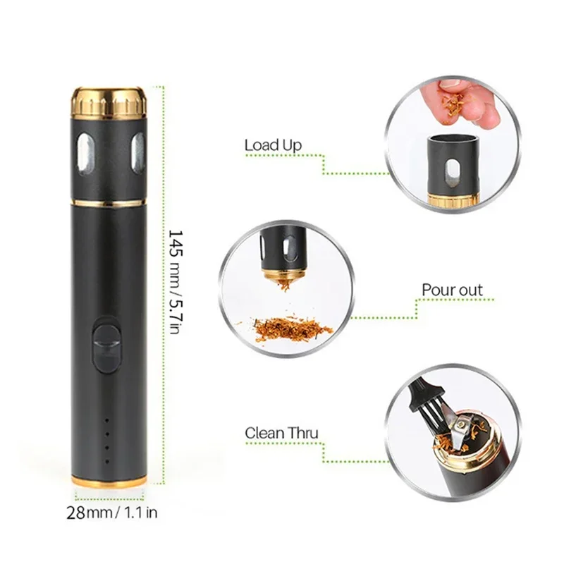 Powerful Spice Tobacco Grinder Electric Herbal Herb Spice Mill Automatic Tobacco Crusher Usb Rechargeable Smoking Accessories